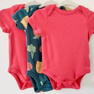 Baby Boy 0-3M Bodysuit Bundle - Blue/Red - Carter's/Gap